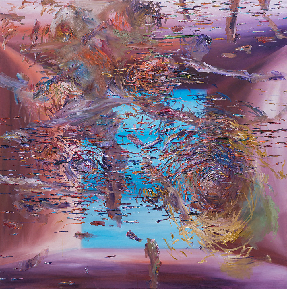 418 Gallery Petrica Stefan INSIDE DELUSION 1, ulei pe panza, 140x140cm, 2015