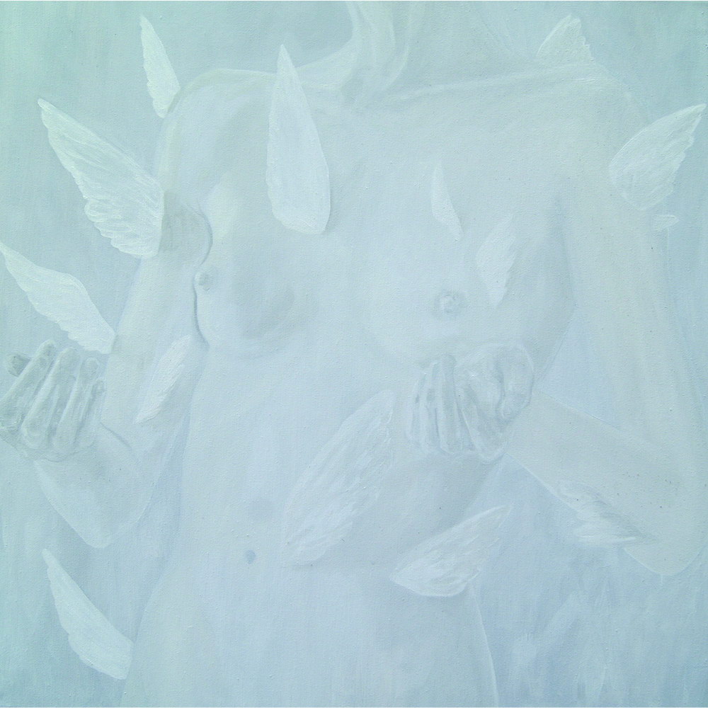Cand am aripi uneori 60 x 60 cm acrilic si ulei pe panza   2016