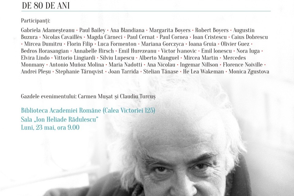 Sesiune aniversară Norman Manea la Biblioteca Academiei Române