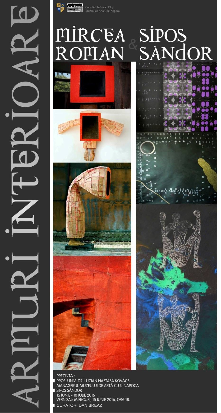 Mircea Roman, Sipos Sándor „Armuri interioare” @ Muzeul de Artă Cluj-Napoca