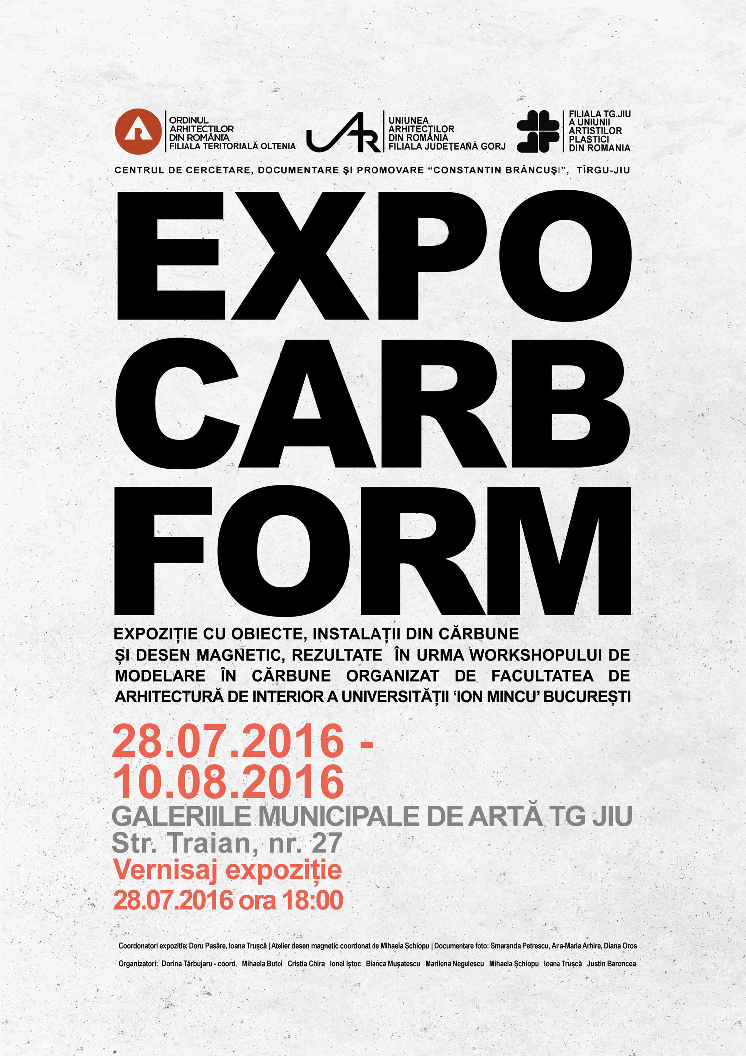 „EXPO CARBFORM” @ Galeriile Municipale de Artă din Târgu Jiu