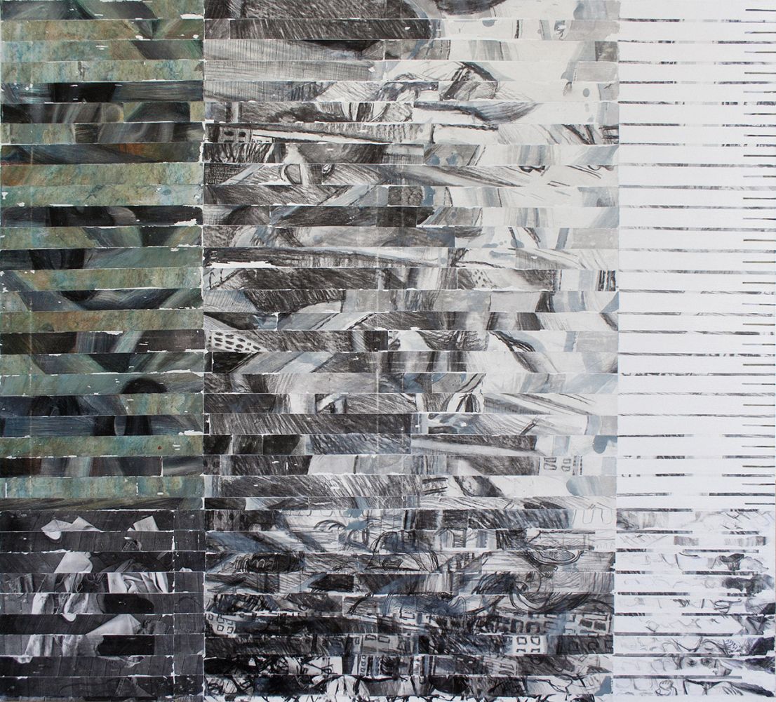Maia Oprea, Transmografie II, 2015, tehnica  mixta pe panza 