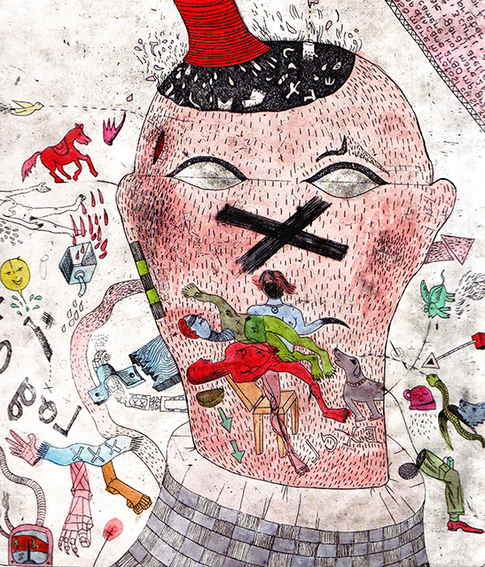 04. Infernal etching, dry point col 24,2 x 21 cm 2013