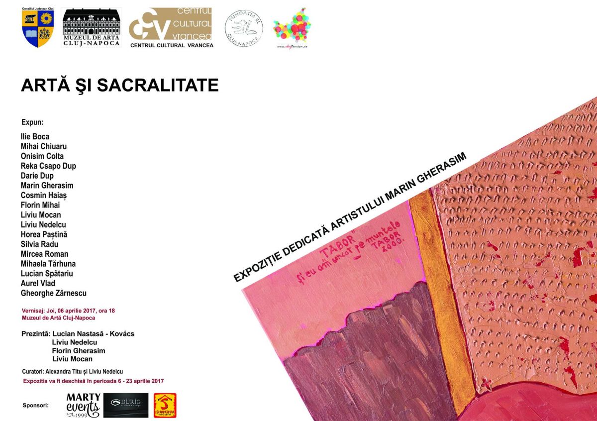 ARTĂ ȘI SACRALITATE. Expoziție colectivă dedicată artistului Marin Gherasim @ Muzeul de Artă Cluj-Napoca