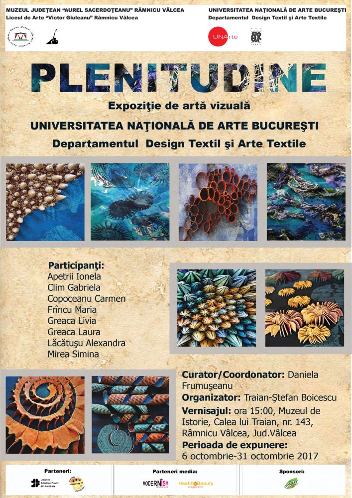Expoziţia de artă vizuală „Plenitudine” Muzeul Județean „Aurelian Sacerdoteanu” Vâlcea