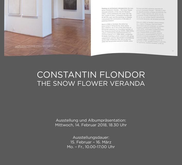 Expoziție Constantin Flondor „Veranda cu flori de zăpadă“ la Galeria ICR Viena