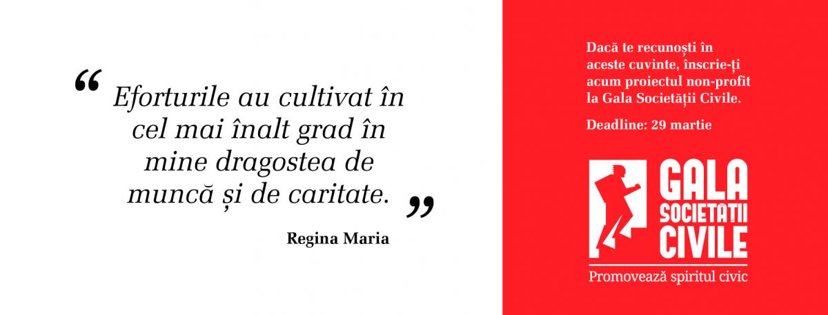 Înscrieri în cadrul Galei Societății Civile 2018