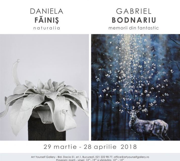 Expoziții Daniela Făiniș – „Naturalia” și Gabriel Bodnariu – Memorii din fantastic @ Art Yourself Gallery, București