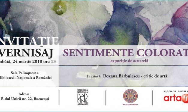 Expoziție de acuarelă „Sentimente colorate” @ Biblioteca Națională a României