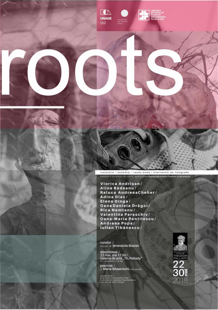 EXPOZIȚIE DE INSTALAȚIE, ASAMBLAJ, READY-MADE, INTERVENȚIE PE FOTOGRAFIE „ROOTS” @ Galeria „Theodor Pallady”, Iași