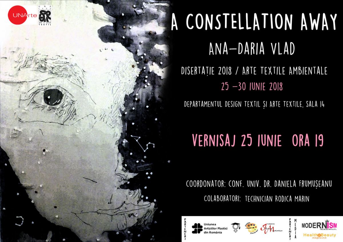 Expoziţia de artă vizuală Ana-Daria Vlad A CONSTELLATION AWAY 1.2/Disertaţie 2018 @ Departamentul Arte Textile şi Design Textil, Bucureşti