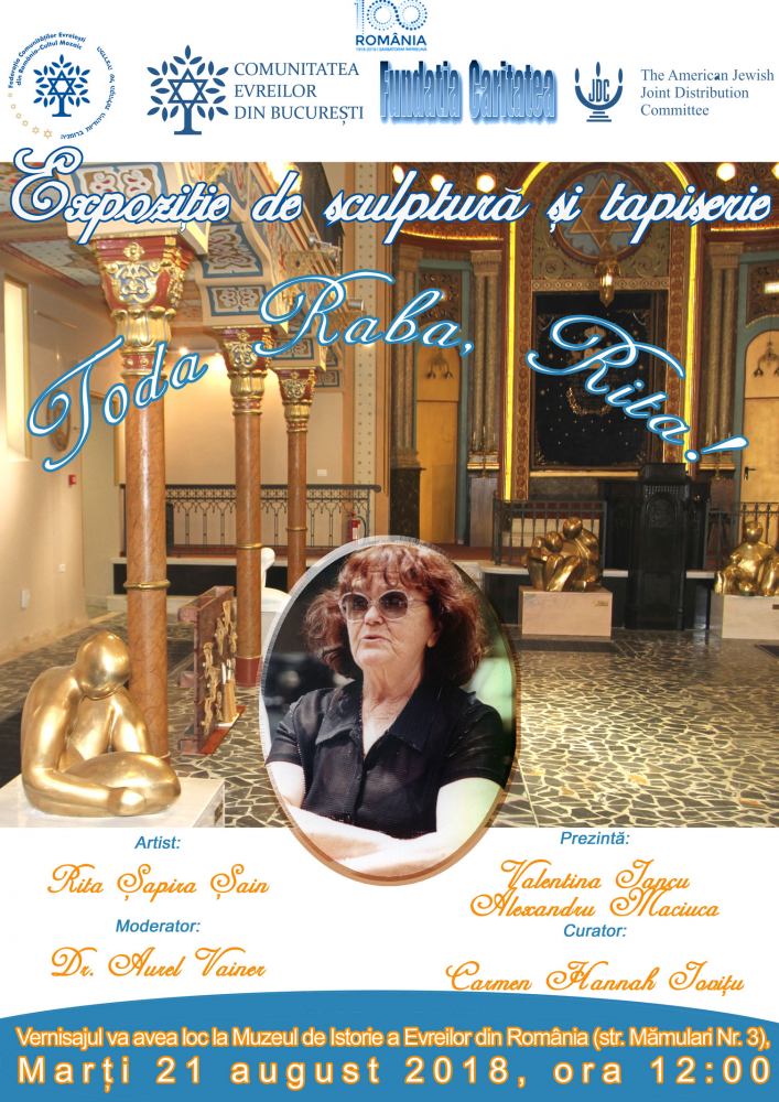 Rita Șapira Șain ”Toda Raba, Rita!” @ Muzeul de Istorie și Cultură a Evreilor din România