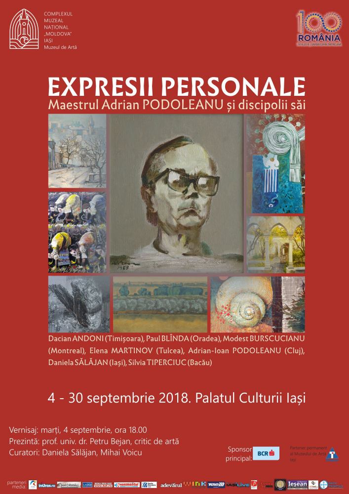 Expoziția „EXPRESII PERSONALE Maestrul Adrian Podoleanu și discipolii săi” @ Muzeul de Artă din cadrul Complexului Muzeal Național „Moldova”, Iași