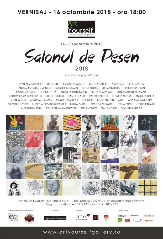 Salonul de desen – 40 artiști contemporani @ Art Yourself Gallery, București