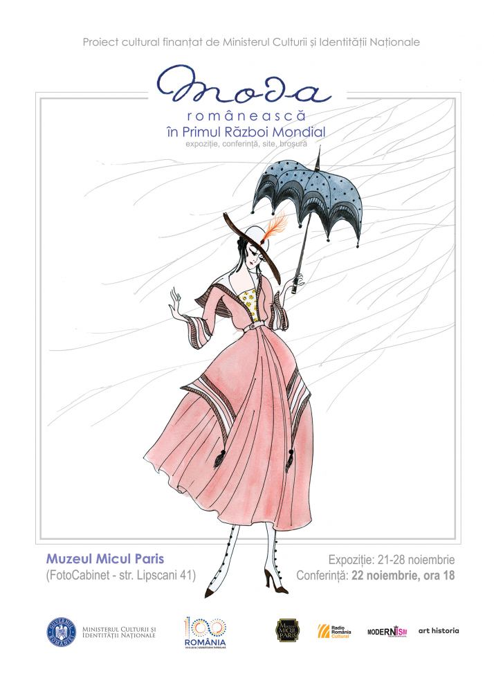 Moda românească în Primului Război Mondial – expoziție, conferință, broșură, site