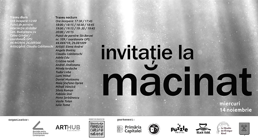 MĂCINAT expoziție imersivă multi-sit în spațiul public din București