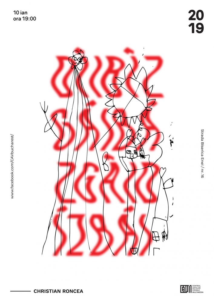 Expoziție Christian Roncea „D î i b î z g â i b â z g â i d î z b â I” @ Galeria Centrul Artelor Vizuale Multimedia, București