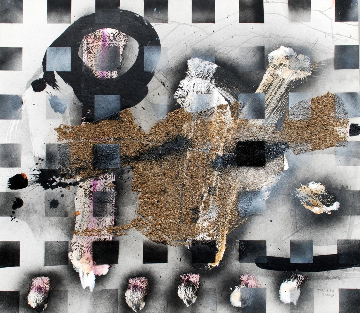 TOLAN Vasile - Lettres de Collioure V - 2008 - techn mixte sur carton - 65 x 75 cm