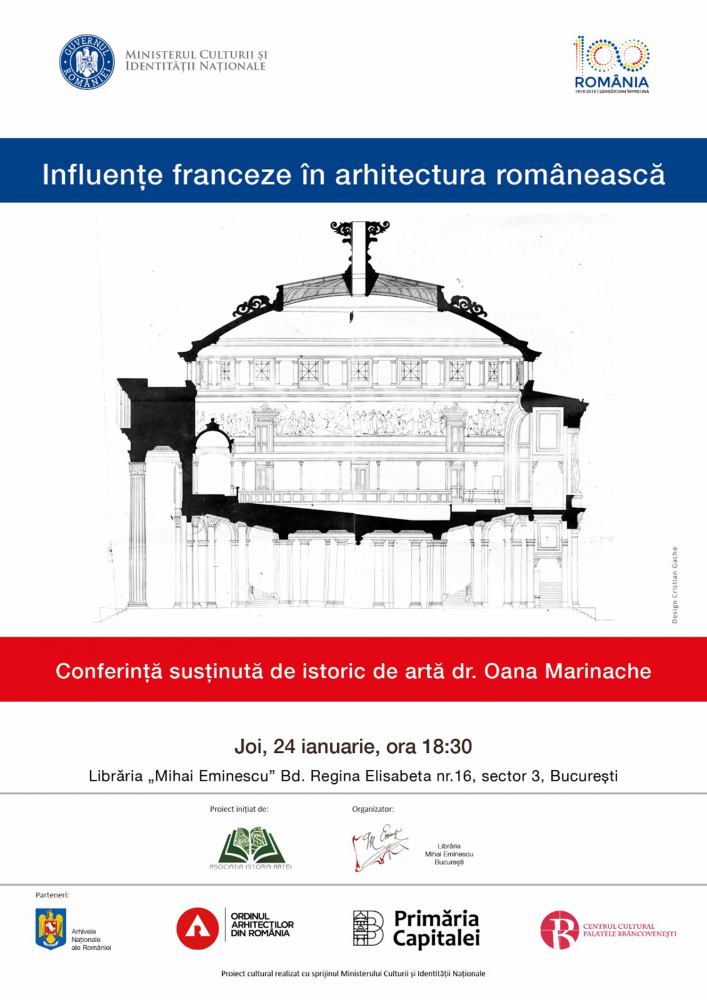 „Influențe franceze în arhitectura românească”, organizat cu ocazia Zilei Culturii Naționale 2019