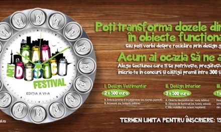 Au început înscrierile la Can Art&Design Festival – concursul care transformă dozele din aluminiu în obiecte de design vestimentar şi interior