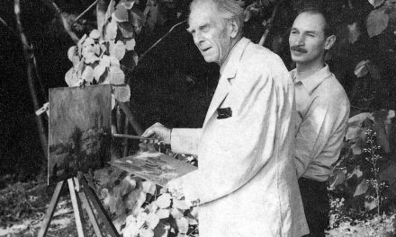 Rudolf Schweitzer-Cumpăna alături de Vasile Parizescu la Căldărușani, în 1972