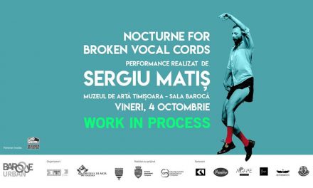 WORK IN PROCESS Sergiu Matiș, unul dintre cei mai cunoscuți performeri români, vine la Timișoara în cadrul Baroque||Urban 2019