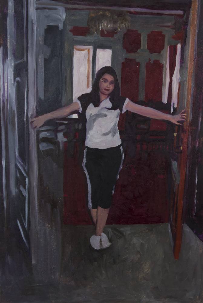 Doors open, 38x27 cm, oil on canvas, 2019 - Mihaela Mihalache