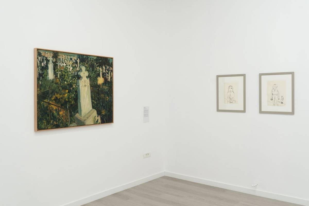 Imagine din expoziție. De la stânga la dreapta: Ioana Bătrânu, Florin Mitroi. Credit foto: infi.ro