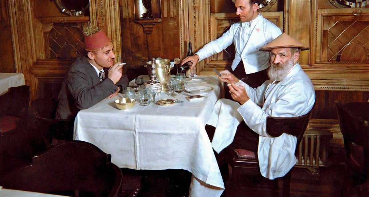 Constantin Brâncuși la bordul pachebotului Conte Biancamano, Feb. 1937