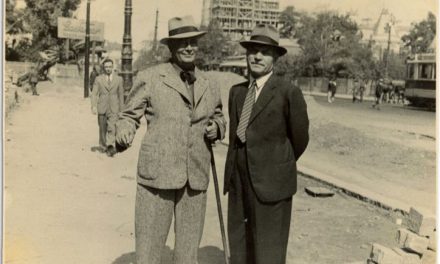 Pictorul Marius Bunescu și sculptorul Cornel Medrea în București, 1935