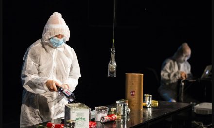 Ploaie fără nori – un performance colaborativ între Cătălin Crețu și Iosif Király, realizat în cadrul proiectului Mixed territories (WASP Studios)