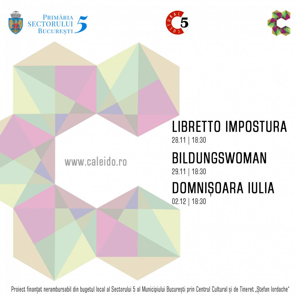 CALEIDO – trei spectacole-lectură în premieră