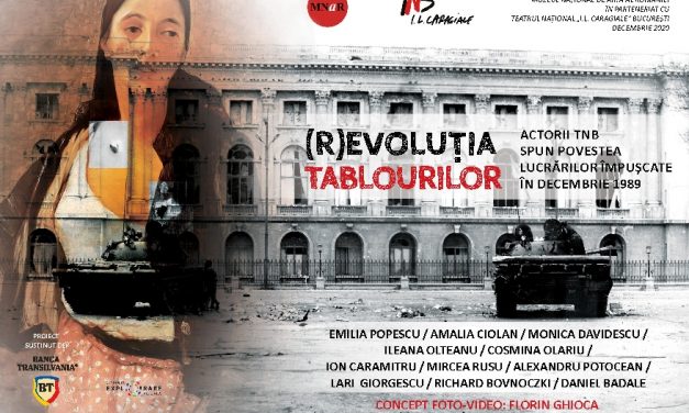 (R)EVOLUȚIA TABLOURILOR. Actorii TNB spun poveștile lucrărilor împușcate în decembrie 1989 – proiect online și expoziție pe gardul MNAR