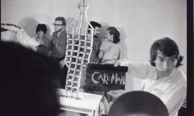 Paul Neagu, Cake Man, performance fotografii documentare ale acțiunii desfășurate la București, în atelierul lui Iulian Mereuță 1971
