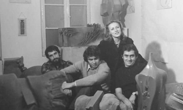 În atelierul ceramistului Costel Badea alături de Țumpi Rădulescu și Mihai Tomșeneanu