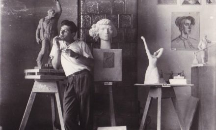 Studentul Nicăpetre (Petrică Bălănică) în atelier