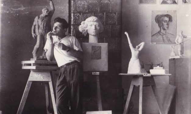 Studentul Nicăpetre (Petrică Bălănică) în atelier