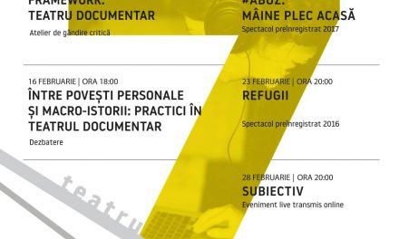 Focus teatru documentar în februarie la Reactor