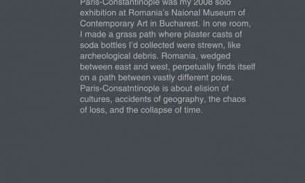 Leonard Ursachi „Paris-Constantinople” @ la Galeria Etaj 3/4, Teatrul National