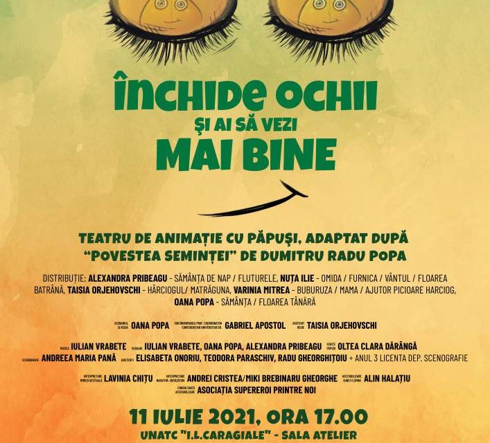 „Închide ochii si ai sa vezi mai bine” – premiera națională – public cu dizabilități