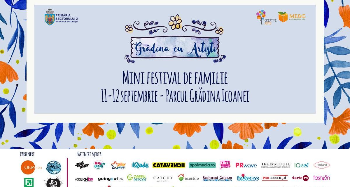 Concert, teatru pentru copii, ateliere și târg pe 11 și 12 septembrie la Grădina cu Artiști
