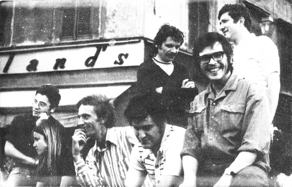 Ilie Boca, Horia Flamand, Anton Suteu și Dan Erceanu în excursie la Roma, 1974,