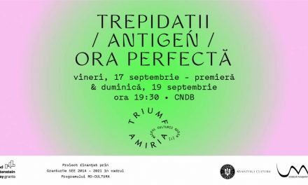 TRIUMF AMIRIA. Muzeul Culturii Queer [?] prezintă „Trepidații/ Antigen/ Ora perfectă”