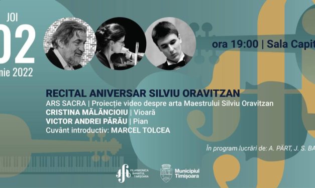 ARS SACRA – RECITAL ANIVERSAR SILVIU ORAVITZAN @ Filarmonica „Banatul” din Timișoara