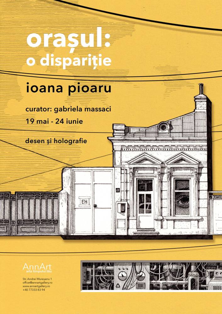 Expoziție Ioana Pioaru „Orașul: o dispariție”, desen și holografie VR @ Galeria AnnArt, București