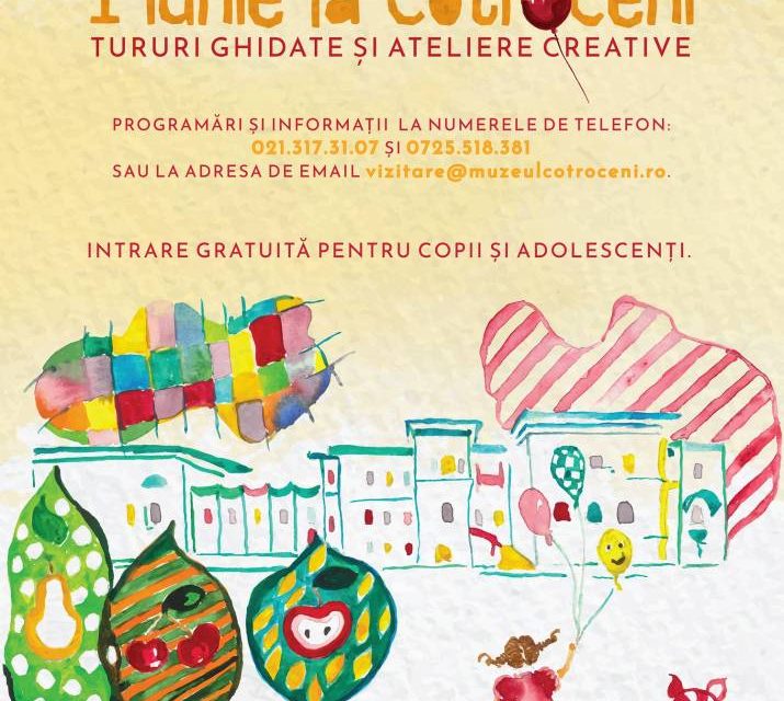 Tururi și ateliere de arte decorative gratuite pentru copii, de 1 iunie, la Muzeul Național Cotroceni