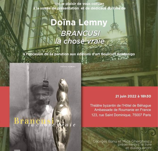 Doina Lemny publică un album inedit despre Brâncuși. Brancusi, la chose vraie se lansează la ICR Paris