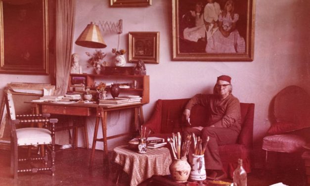 Corneliu Baba în atelierul din Pangratti, 28 martie 1976
