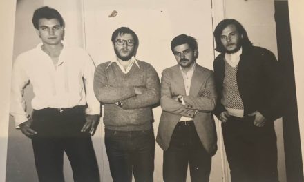 Teodor Graur, Dan Mihălțianu, Olimpiu Bandalac, Christian Paraschiv, 1979 la Galeria Atelier 35, Orizont, București