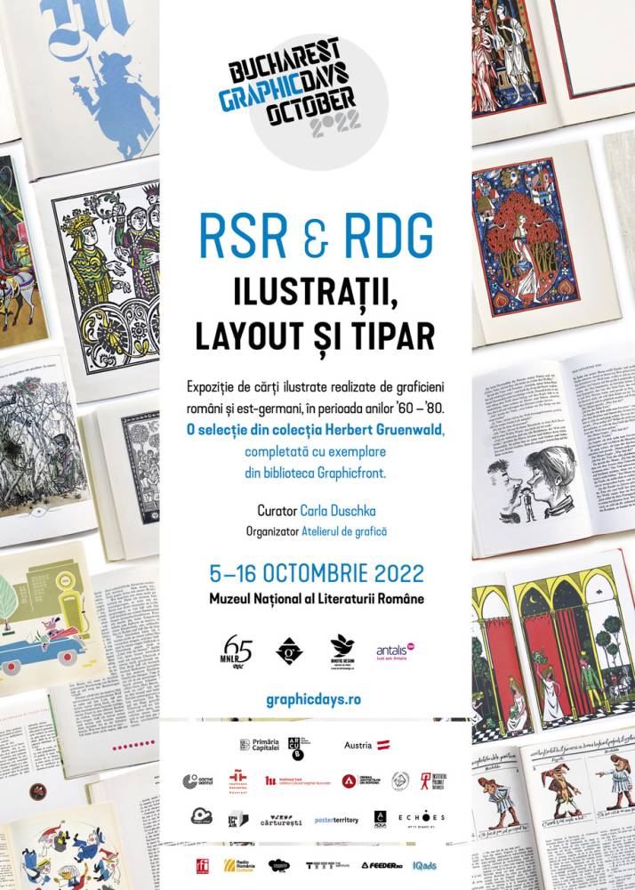 Expoziția „RSR & RDG – Ilustrații, layout și tipar” @ Muzeul Național al Literaturii Române, București